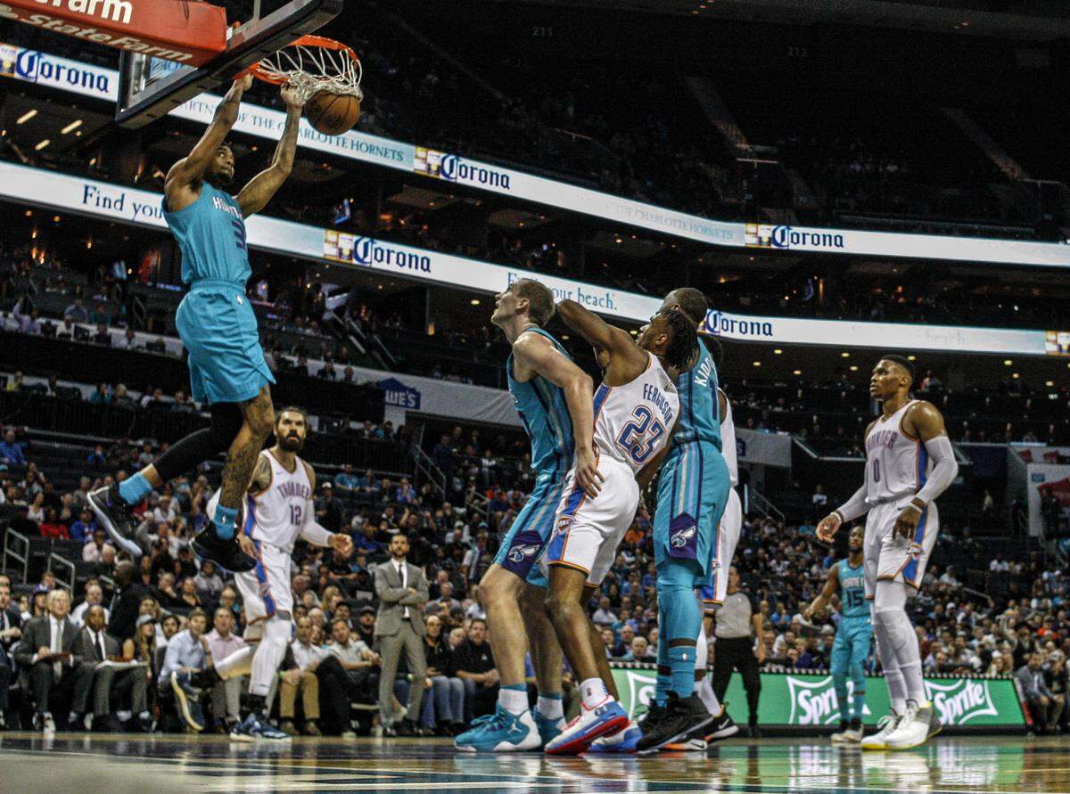 Charlotte Hornets guard Jeremy Lamb has become a starter for the first time in a crowded position group on the wing. But the offers he’ll draw in free agency after the season make his return less than a slam dunk.