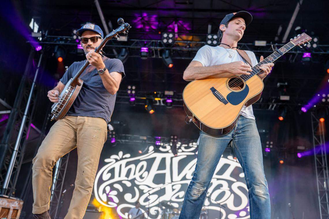 Scott and Seth Avett of The Avett Brothers at Lovin’ Life Music Fest in Charlotte, NC, on May 5, 2024.