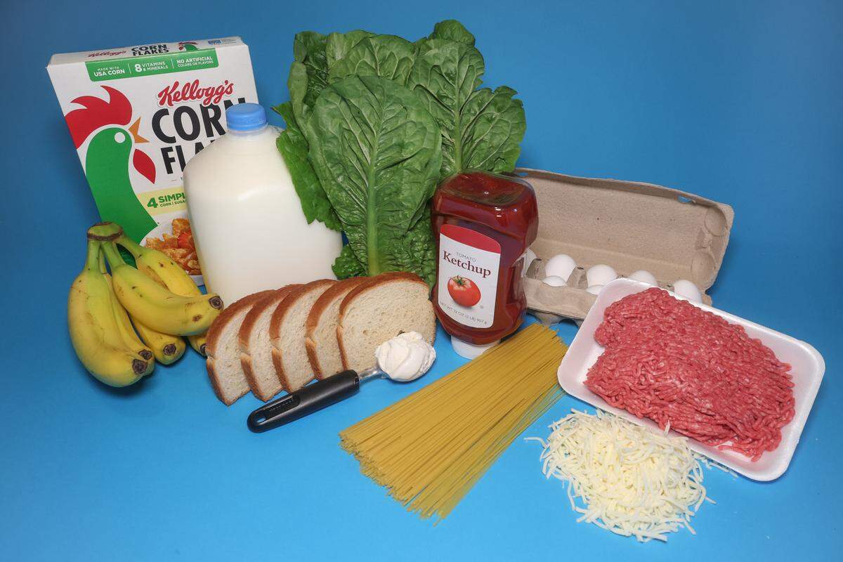 A gallon of milk, cereal, a pound of ground beef, a dozen eggs and spaghetti are among 11 items The Charlotte Observer price compared in December at 11 stores in Charlotte.