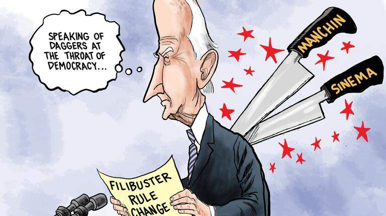 Kevin Siers cartoon: Filibuster or bust