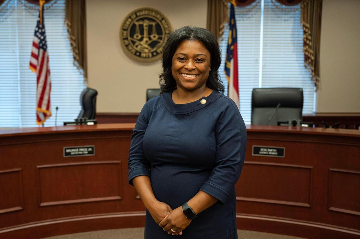 Diamond Staton-Williams stands for a portrait at the Harrisburg Town Hall on Nov. 15.