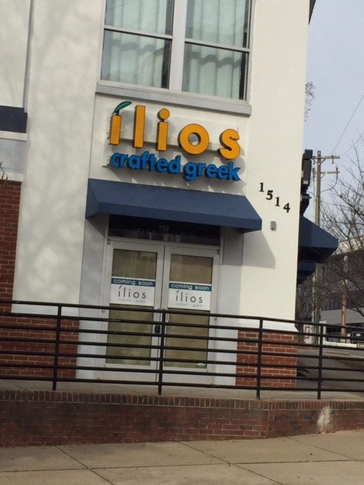Ilios Crafted Greek in South End is now expected to open in late January.