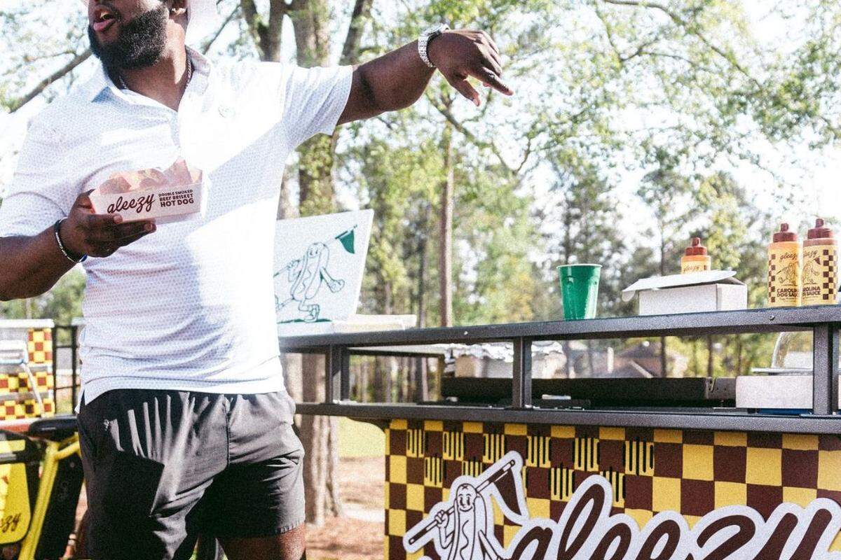 Gleezy does product activations at sports venues across the country, like this activation in Augusta, Georgia, for the Masters Tournament.