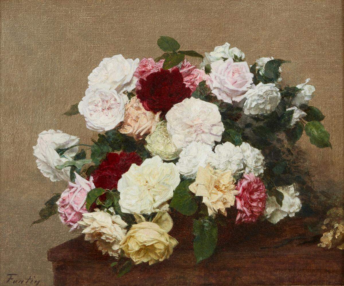 Henri Fantin-Latour “Roses,” 1886. Oil on canvas, 17 3/4 × 20 7/8 inches. Photo: Kent Pell.