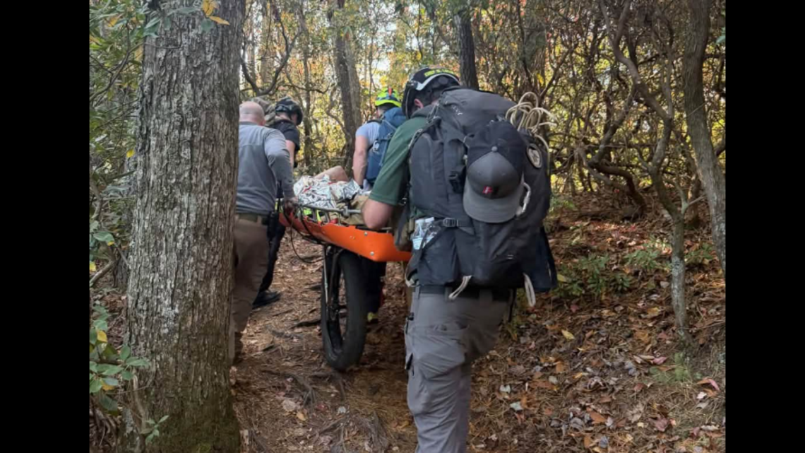 Hiker plummets off trail at popular waterfall in the Blue Ridge Mountains