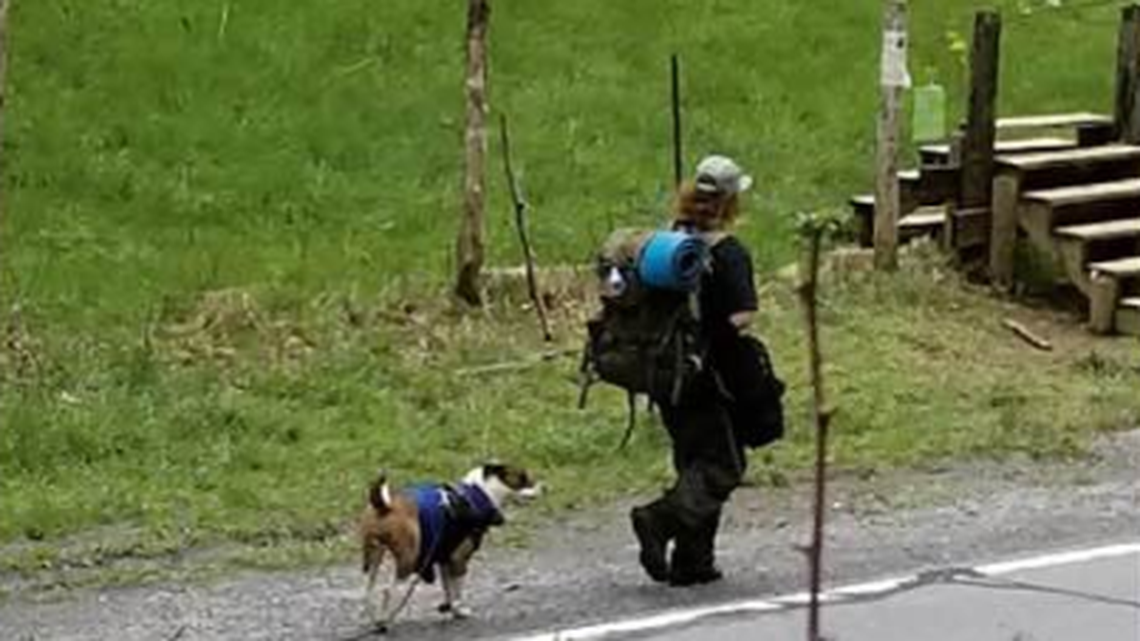 Photo of hiker believed to have threatened people on the Appalachian Trail in multiple counties.