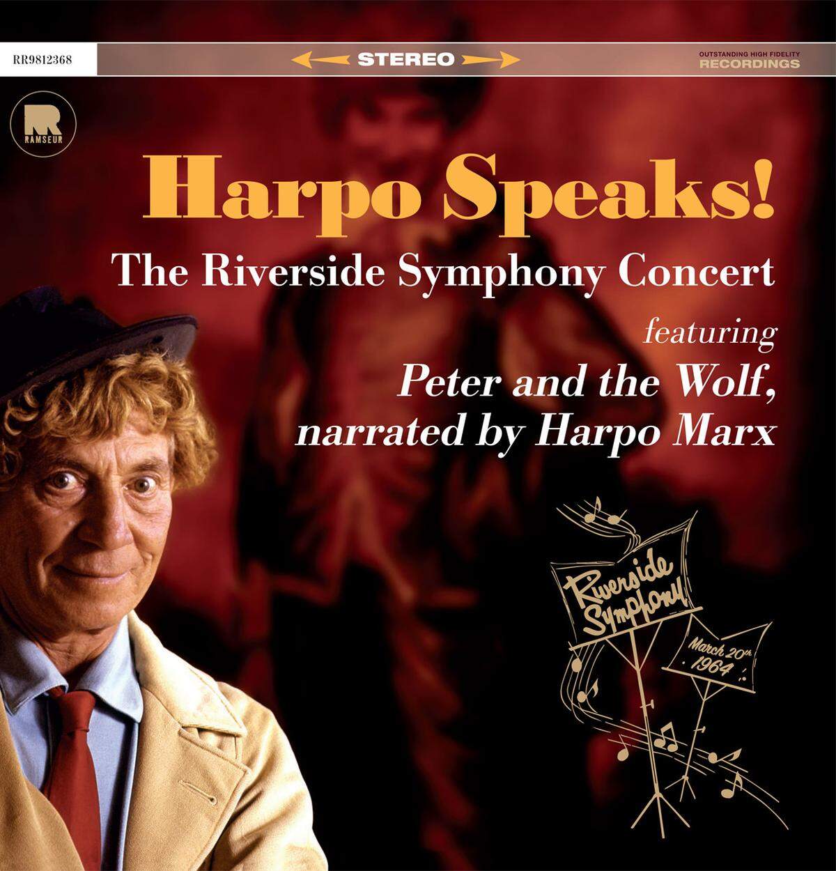 Here’s the album cover for “Harpo Speaks!” For the 1964 concert, Harpo Marx allowed himself to be recorded for the first time with the intent that the public would hear it.