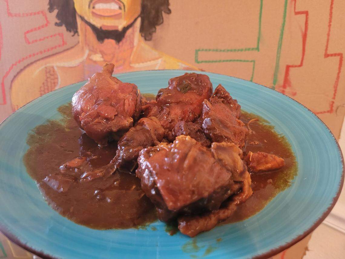 Brown stew chicken is among the dishes that will be on the menu at Fidel’s Kitchen. The restaurant will offer authentic Jamaican food.