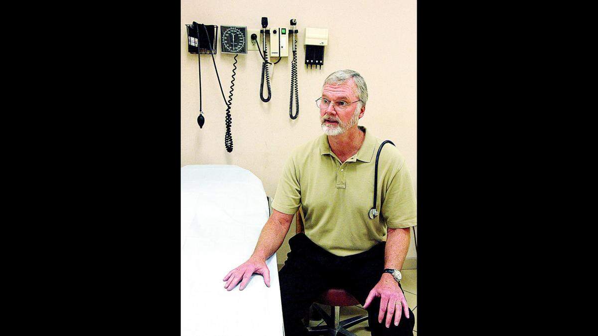 Photo originally published in 2008 by The (Rock Hill) Herald. Dr. Robert Lesslie in the trauma room at Riverview Medical Center in Rock Hill, S.C.