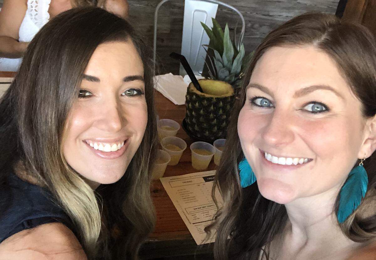 Natalie Dilley, right, who is involved in financial operations, said she has shifted her perspective over time and  suggests taking a moment to pause and decide what you really want to do. 