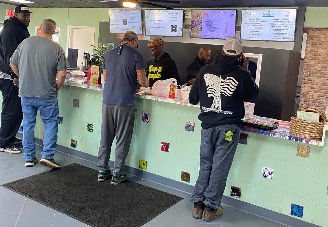 Love in Action offers sit down service, as well as takeout.