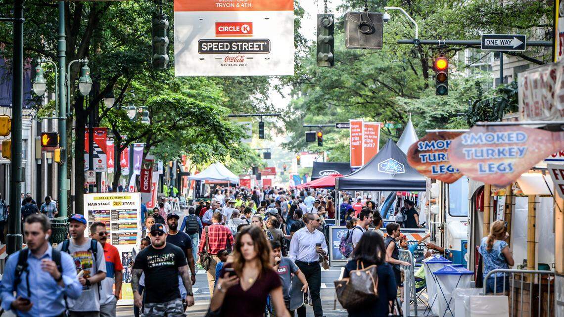 Circle K Speed Street is held in uptown on Memorial Day weekend each year.