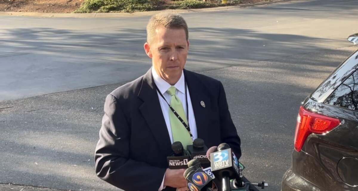 CMPD officials briefed reporters Monday in east Charlotte after an officer was shot. A 14-year-old is in custody in the case.