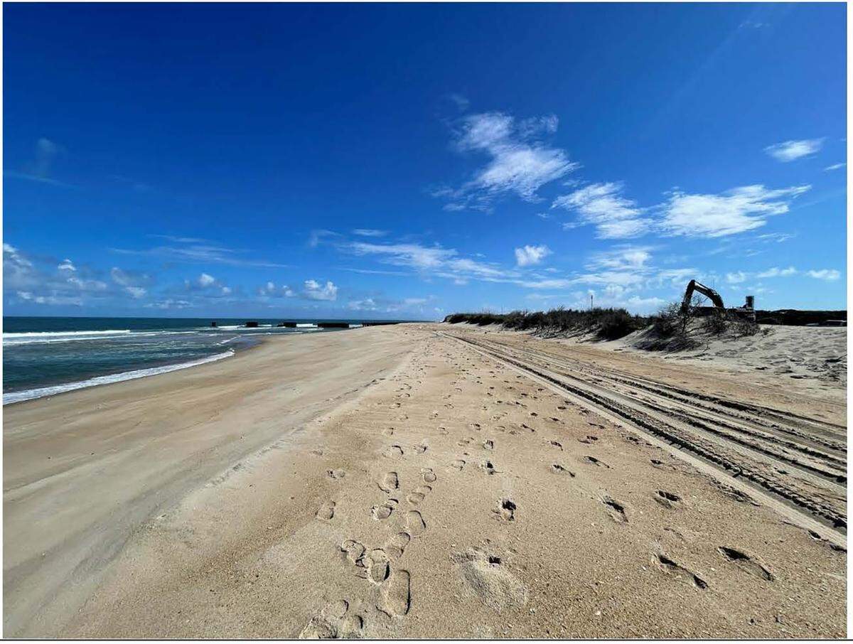 This is what the site of the former Cold War base looks like now, after the U.S. Army Corps of Engineers removed tons of contaminated soil and building materials buried in the beach.