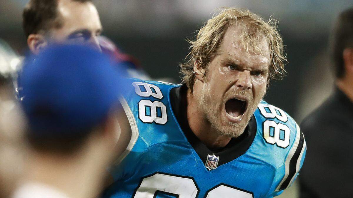 Tight end Greg Olsen (88) has great intensity — and great hands — on a football field. His return from a foot injury could be big for the Carolina Panthers and quarterback Cam Newton in 2018.