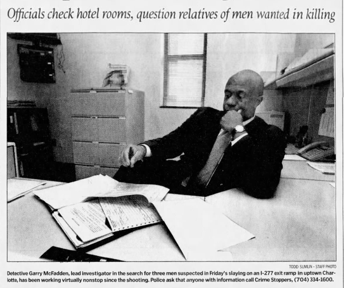 From The Charlotte Observer’s archives in 2003, Sheriff Garry McFadden when he was a homicide detective at the Charlotte-Mecklenburg Police Department.