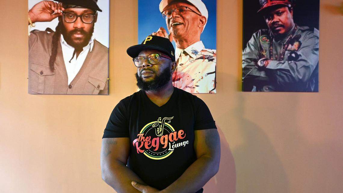 Reggae legends Tarrus Riley, Beres Hammond and Luciano provide the backdrop for Elvado Laing, the co-owner of The Reggae Lounge that will open in Charlotte Feb. 16.