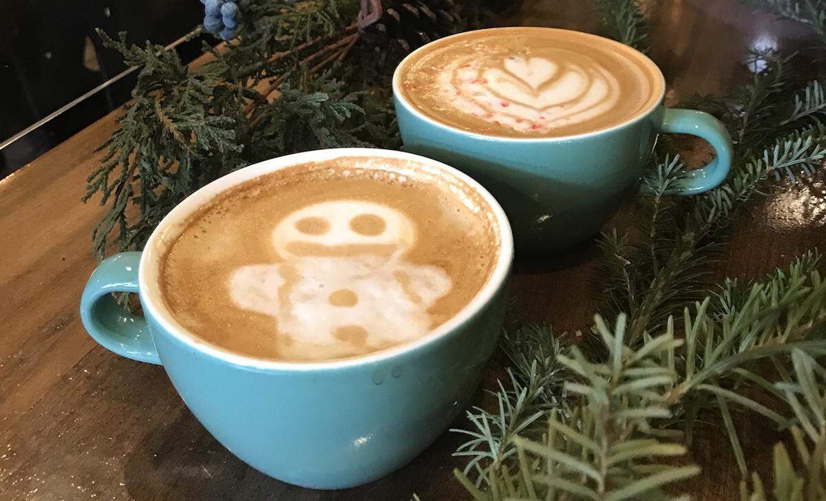 Summit’s Gingerbread Latte and Peppermint Vanilla Latte feature housemade syrups.