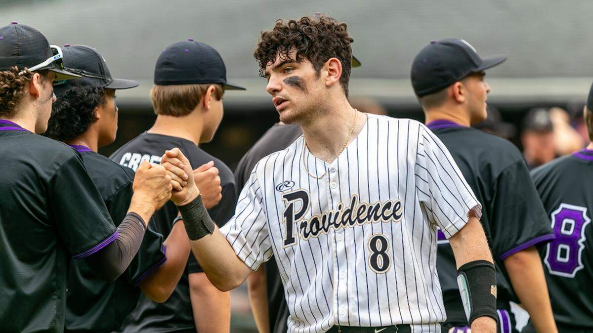 Luke Wolff shakes Ardrey Kells players hand after his team took a hard loss.