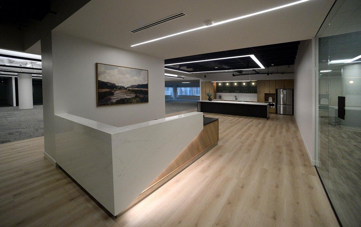 A pre-designed suite on the fifth floor of the recently renovated One Independence Center. 
