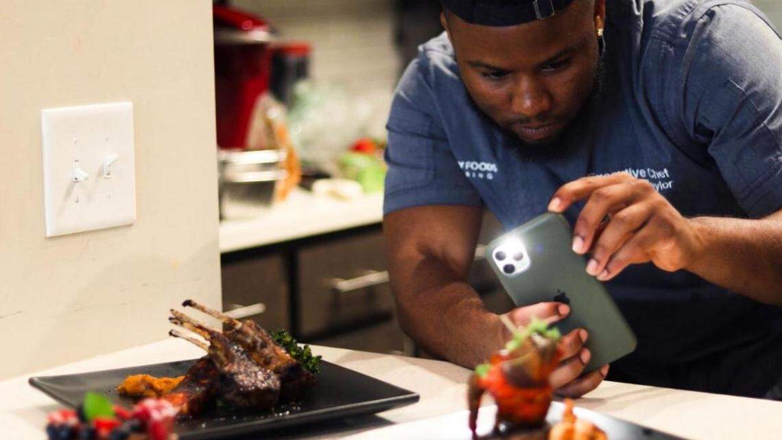 Chef Micheal Taylor of Luxury Foods Catering in Charlotte creates gourmet food for events and meal prep for athletes, including Carolina Panthers players.