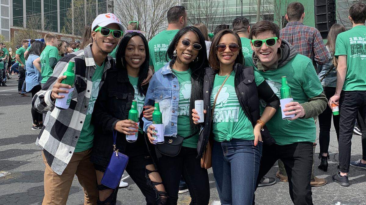 Admission to Rich and Bennett’s annual St. Patrick’s Bar Crawl includes drink specials from over 35 bars and restaurants, a t-shirt, live music and koozies.