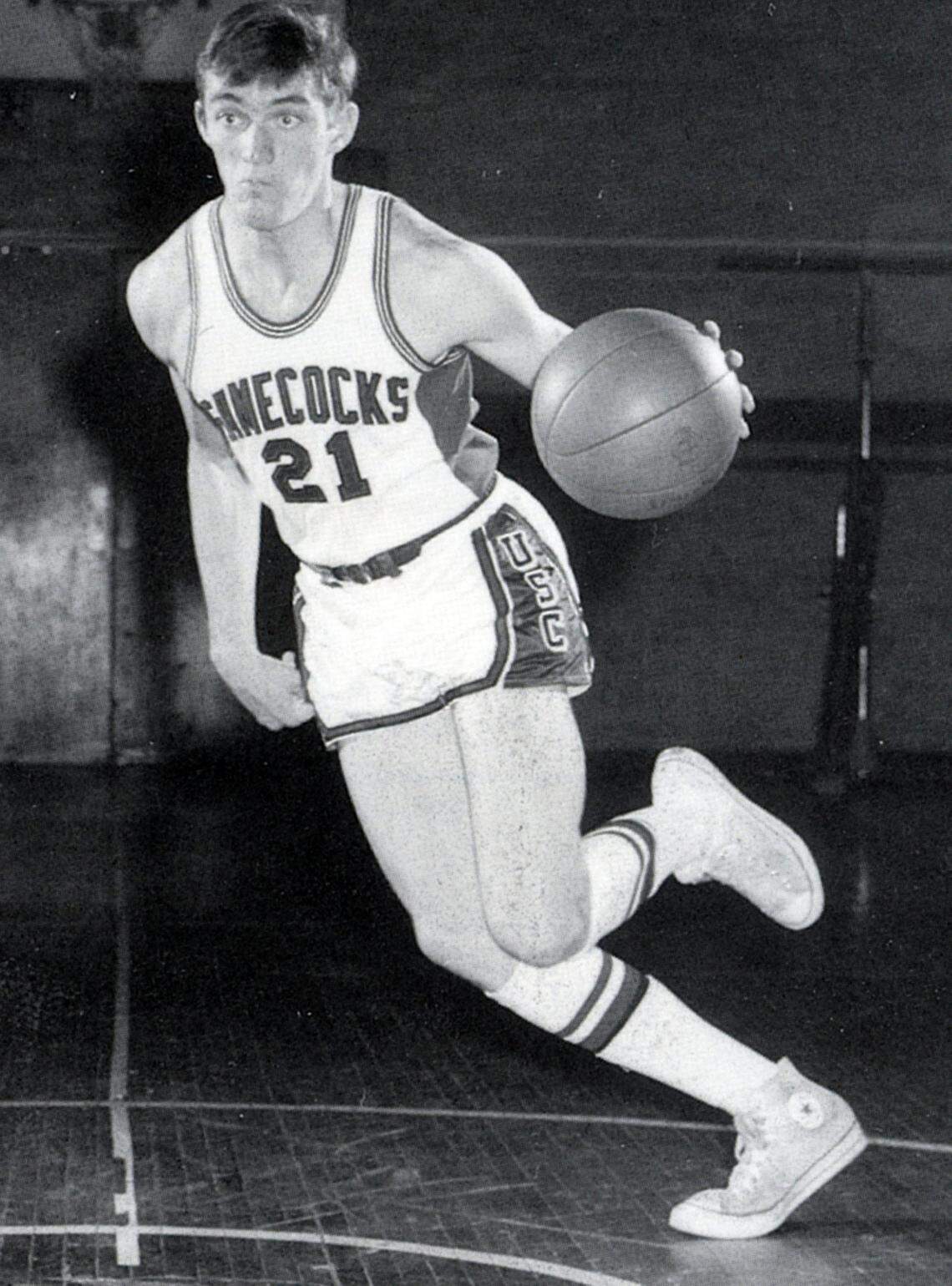 Bobby Cremins, who would eventually become a well-known college basketball coach, was first a player at the University of South Carolina from 1967-70.