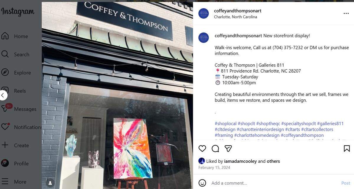 One of Charlotte’s oldest art galleries, Coffey & Thompson Art Gallery & Framing, as part of Galleries at 811 collective in Charlotte was evicted in September, leaving artists in limbo for getting their works back.