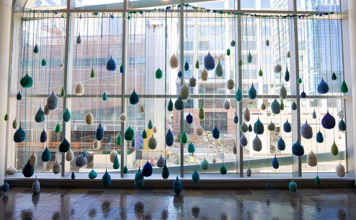 Every Drop Counts by Evelyn Politzer is on display as part of the new exhibition “Inter | Sectionality” at the Harvey B. Gantt Center for African-American Art + Culture in Charlotte.