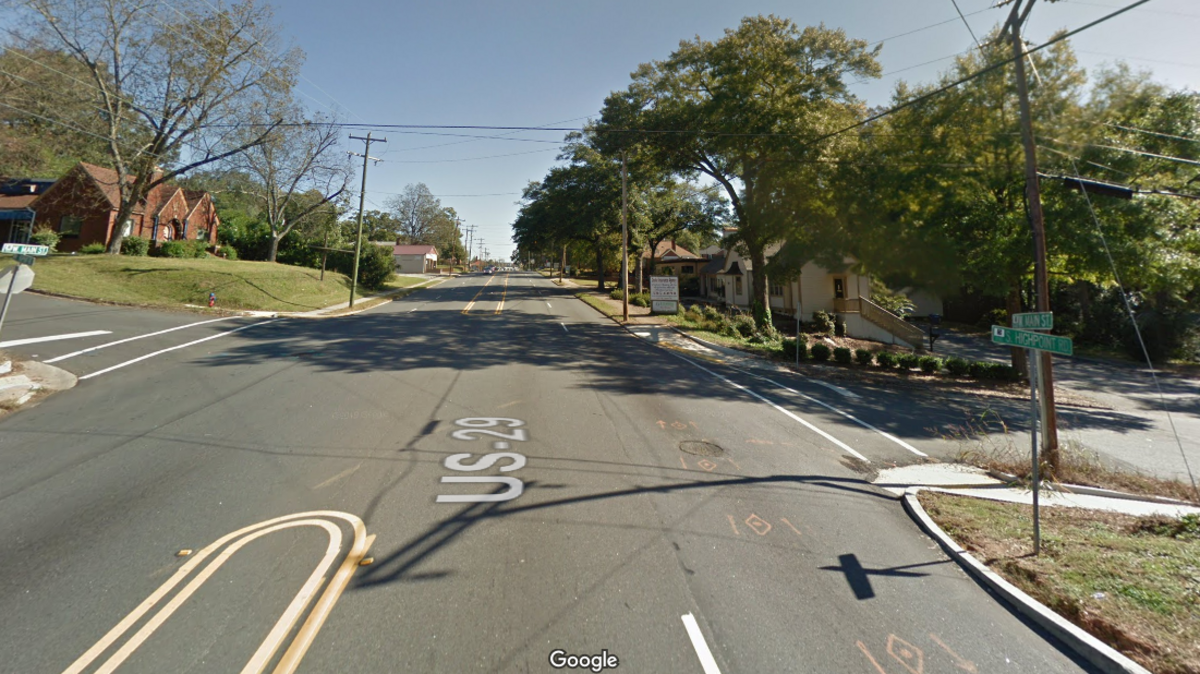 This is the area where a crowd chased the victim down the street and cornered him in a parking lot, police say.