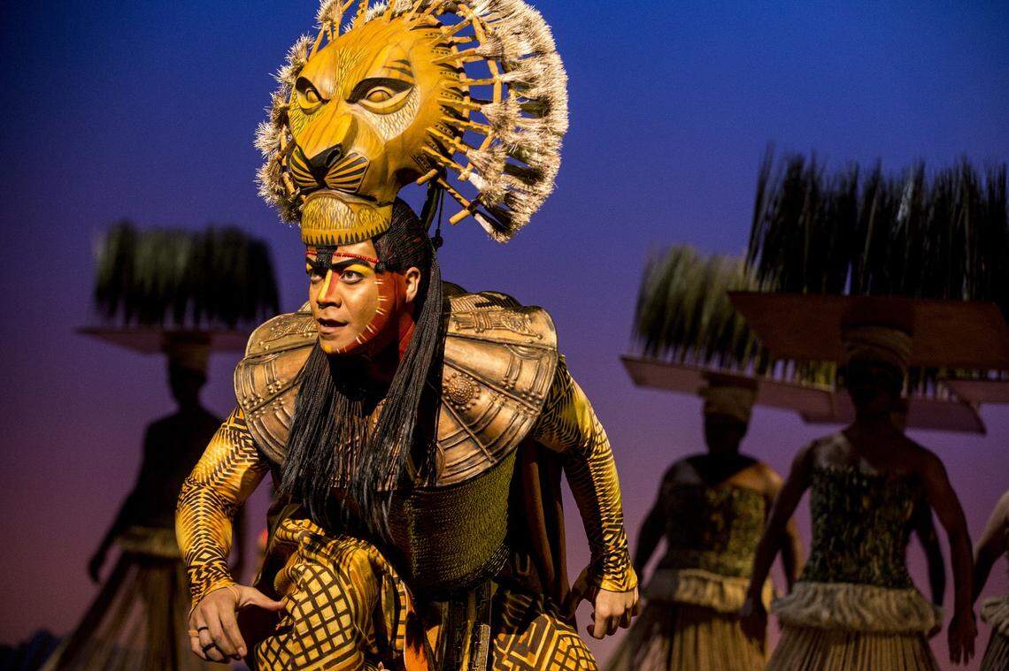 Gerald Ramsey as Mufasa in “The Lion King” North American tour. Director Julie Taymor designed the lion costumes to be “the most human, in a way... That’s what I go through as a director. It is not just the look of the characters, but how did their costumes reflect the essence of the scene and the inner emotions that are going on in the characters themselves.”