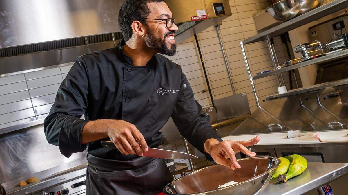 French-trained Chef Ken Aponte is taking on the challenge of a vegetarian-focused menu at Alchemy.