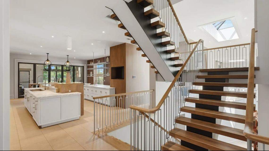 Located on nearly an acre at 7318 Baltusrol Lane, the mansion is described in its listing as “Charlotte’s Most Exquisite Custom Estate.”