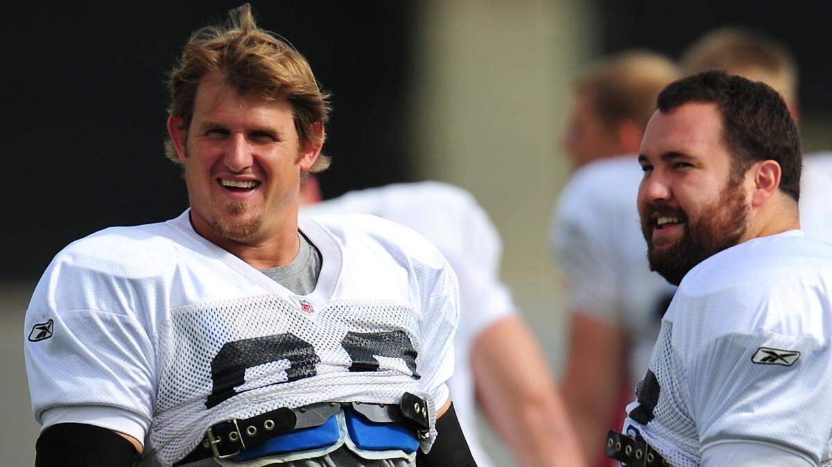 As the leaders of the Panthers' offensive line for the past 16 seasons, Jordan Gross, left, and Ryan Kalil are among the best draft picks in team history.