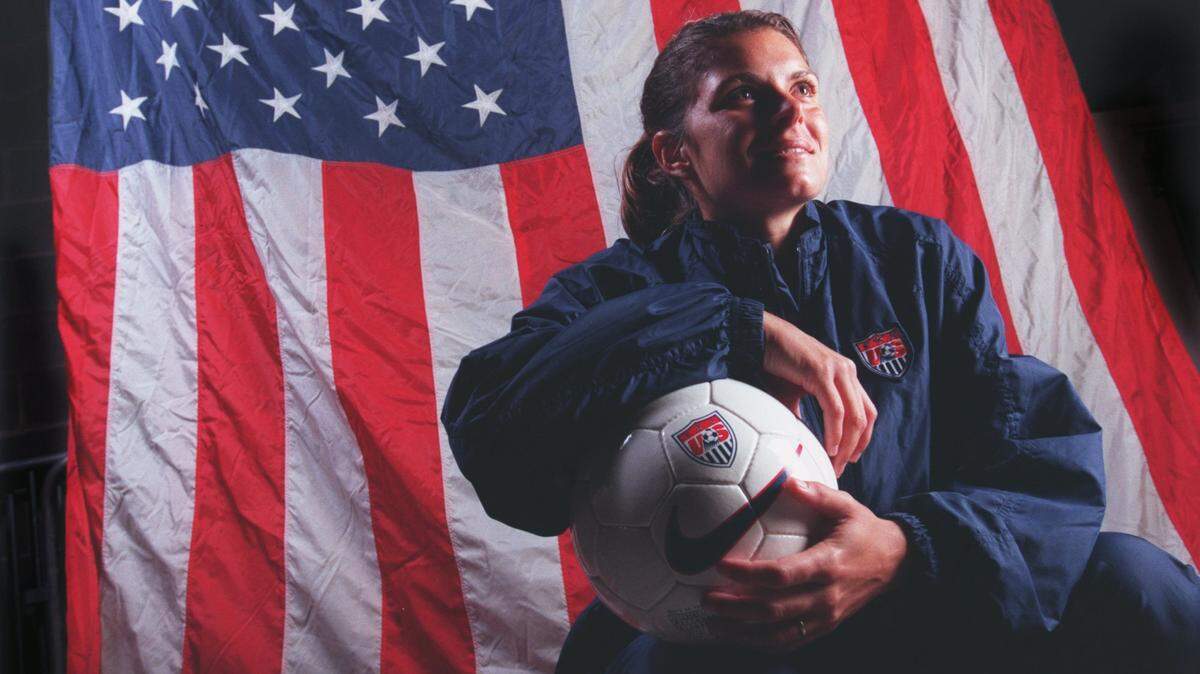 In April 1999, former UNC All-American soccer player Mia Hamm posed for The Charlotte Observer prior to the 1999 Women’s World Cup. Hamm was one of the biggest stars of the U.S. Women’s national soccer team for years.