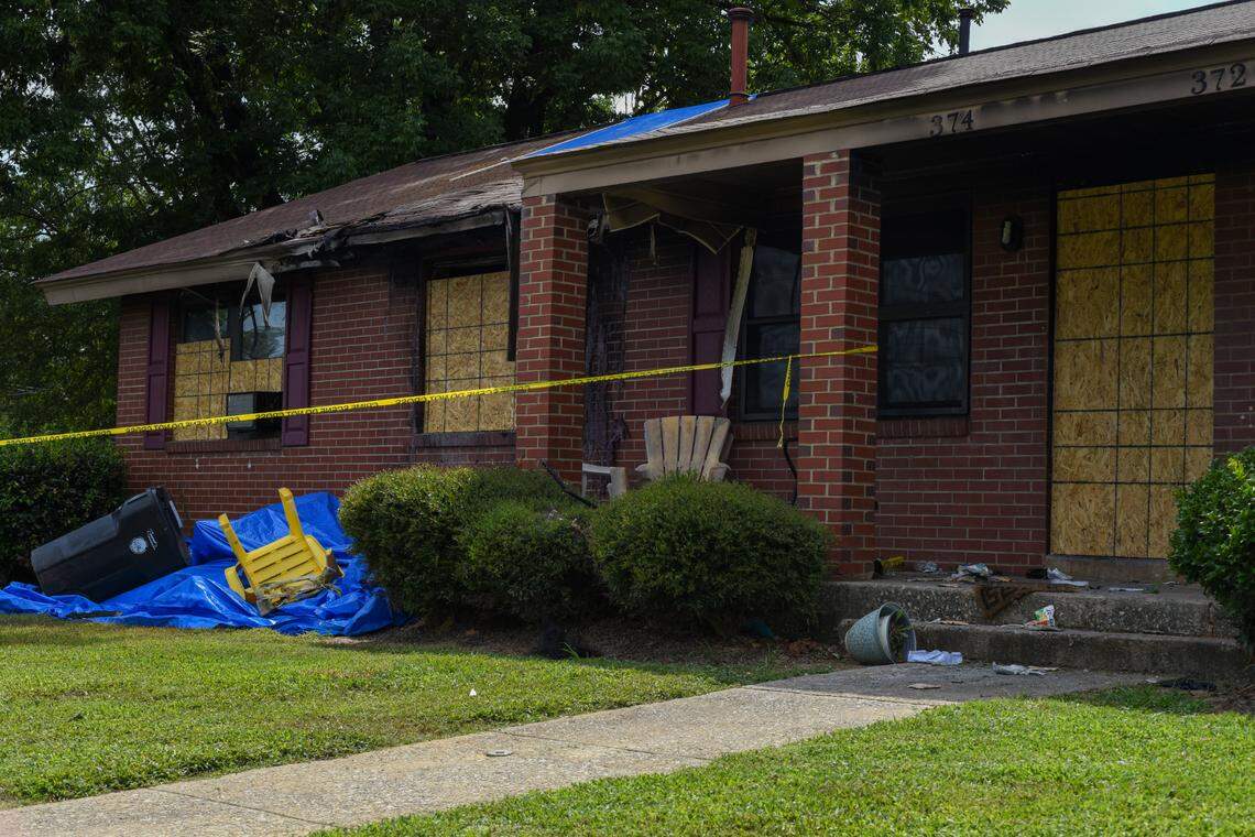 Firefighters were dispatched to a city-owned Chapman Homes property on Lincoln St. SW in Concord, N.C., at 1:08 a.m. Sunday, August 20, 2023. Three children died in the fire, officials said.