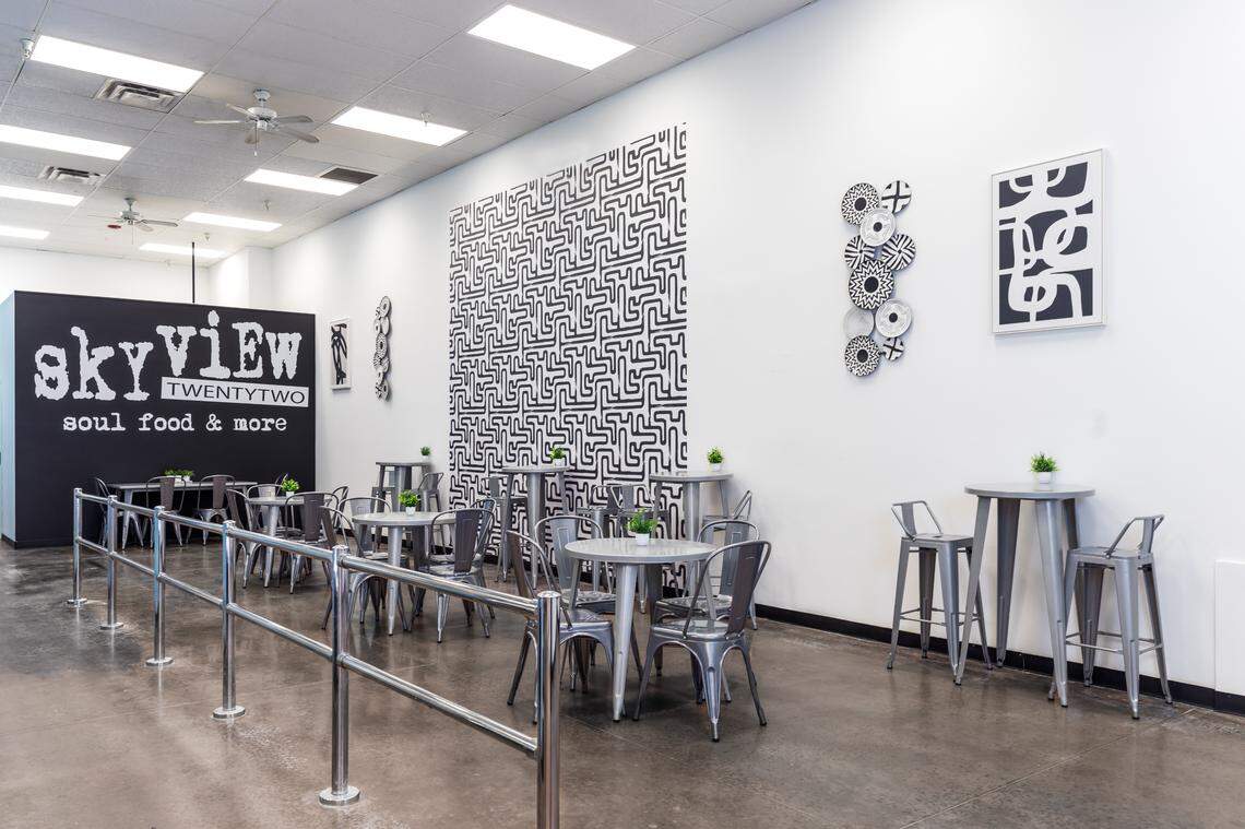The dining room at SkyView22 Soul Food & More.