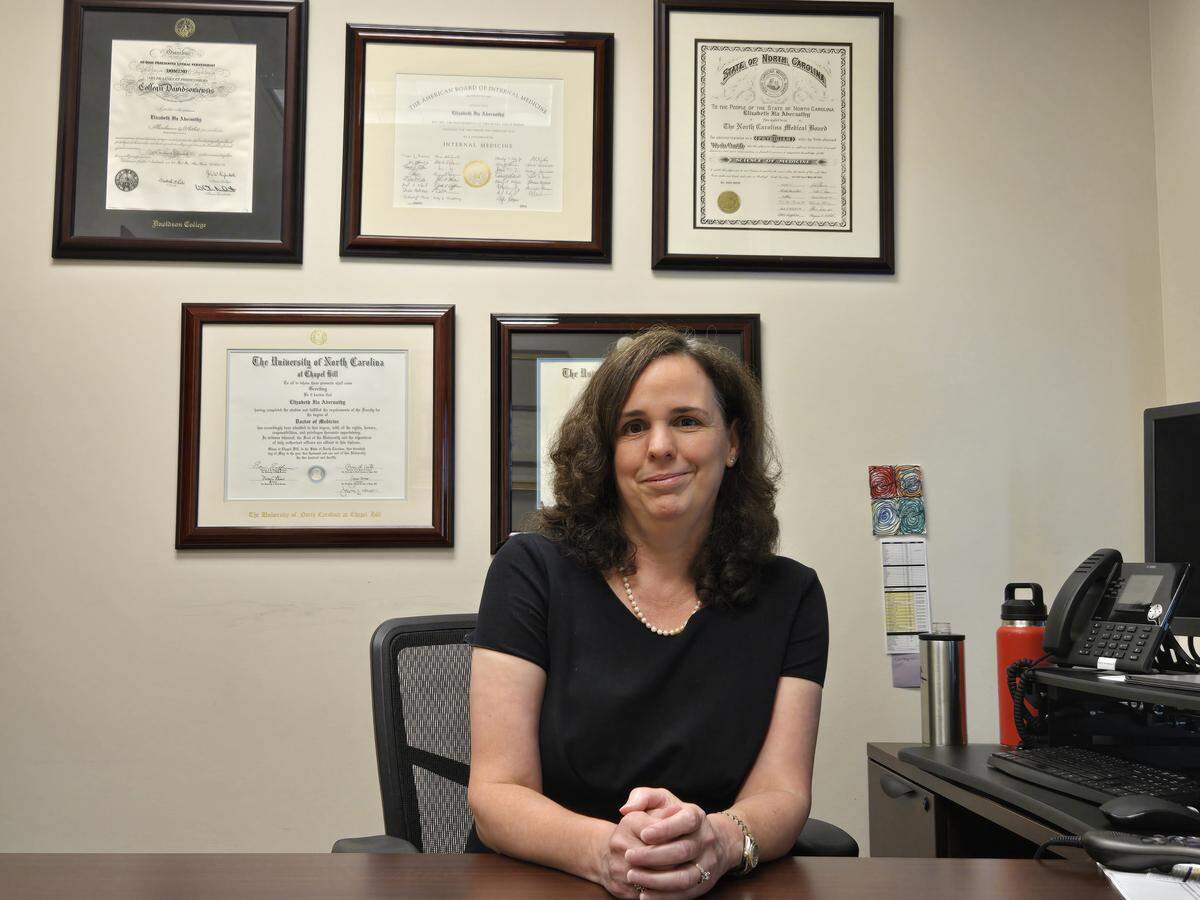 Dr. Elizabeth Abernathy of Signature Healthcare provides concierge medicine servies to patients at the Charlotte clinic.