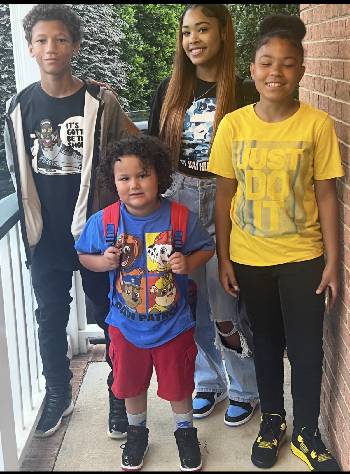 Neveah Carter and her siblings: Left to right, Justice, King, Neveah and Kimora