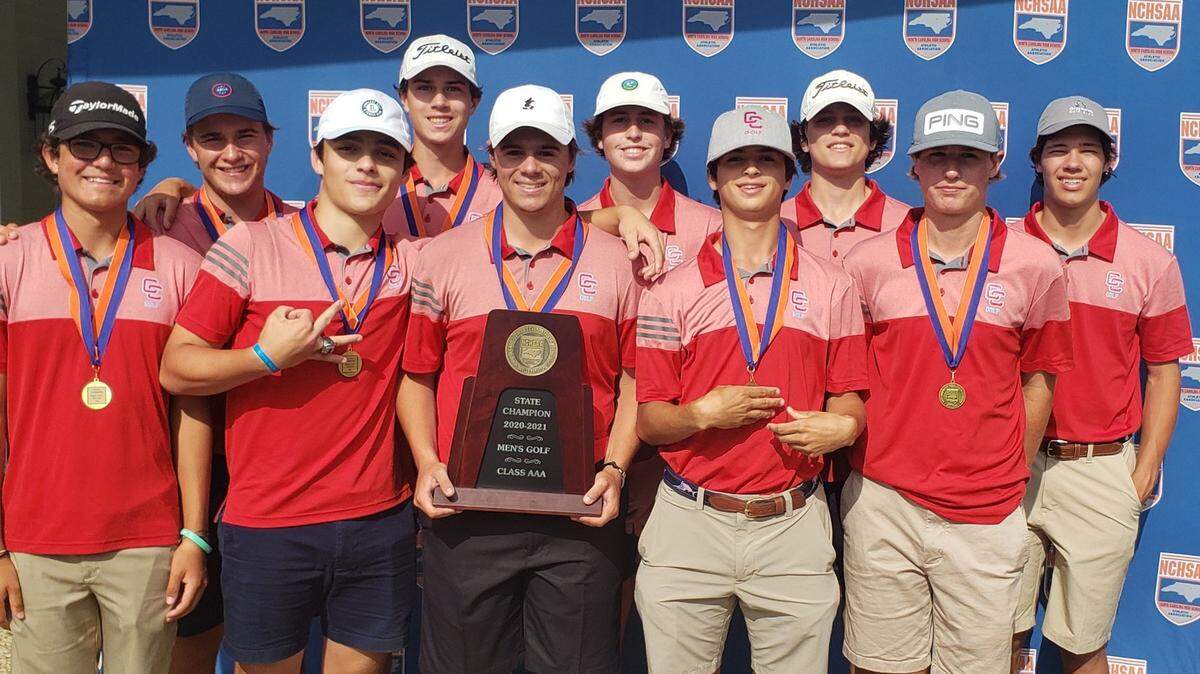 Charlotte Catholic won its third straight N.C. 3A state golf championship Monday