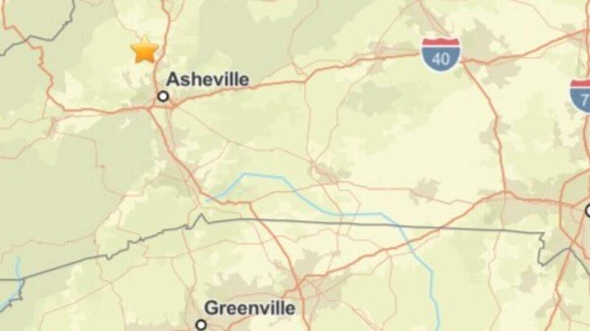 An earthquake rippled across part of the North Carolina mountains on Saturday, Oct. 11, 2025, the U.S. Geological Survey reported.
