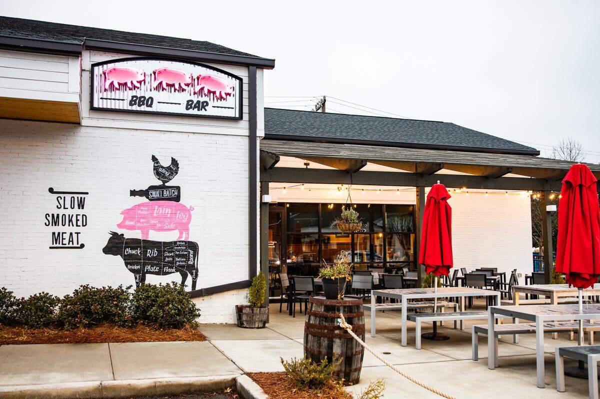 Midwood Smokehouse is a popular barbecue spot in Charlotte for tourists and locals alike.