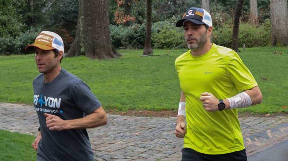 At first, Jimmie Johnson had lofty Boston Marathon goals. Why did he lower the bar?