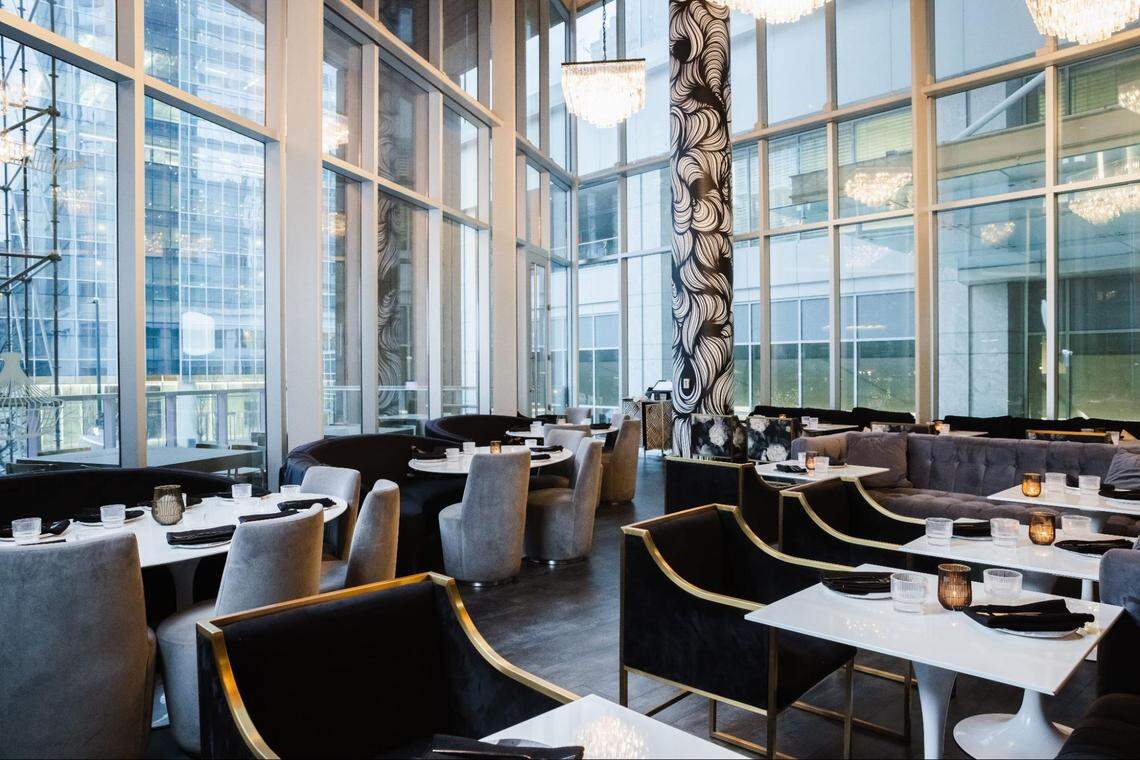 The dining room at Mariposa in uptown Charlotte.