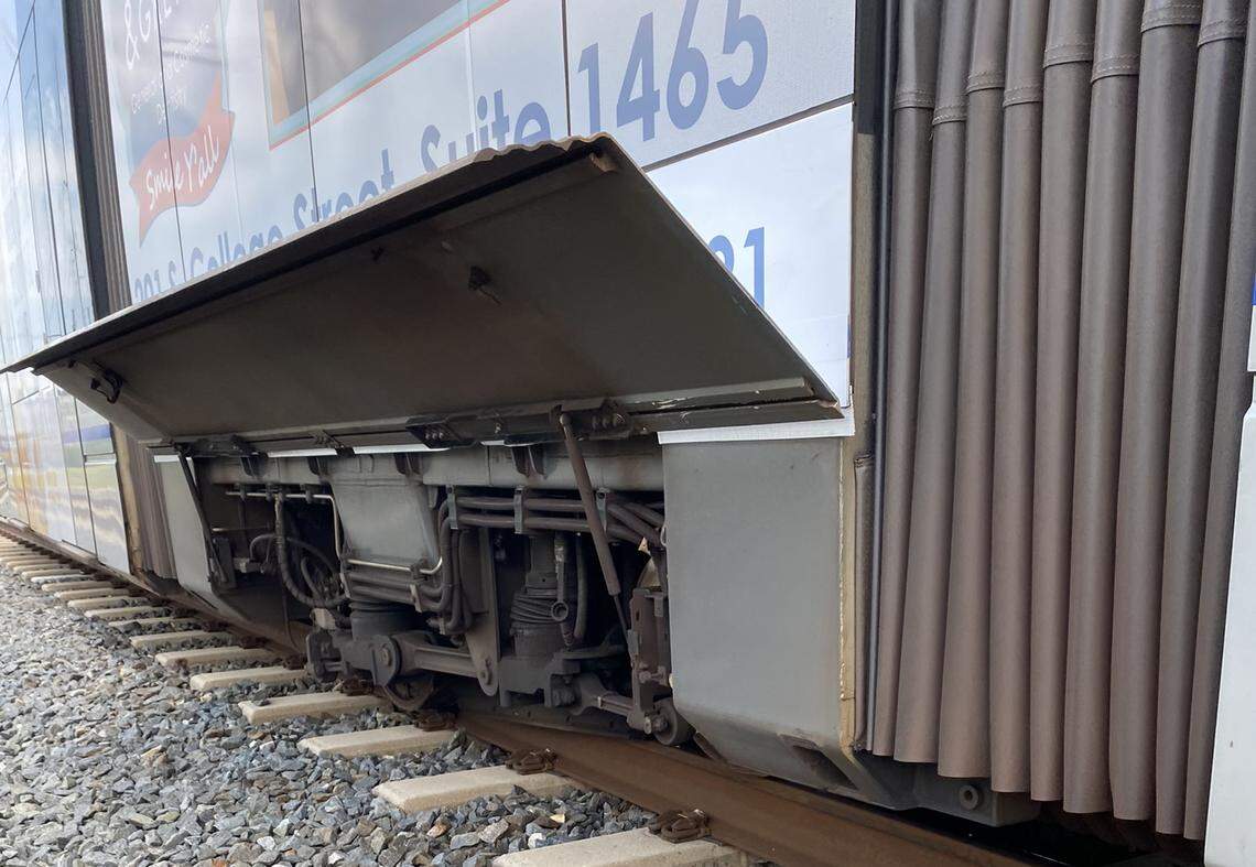 A wheel on a Blue Line train came off the light rail on May 21, 2022, while 24 passengers were on board.