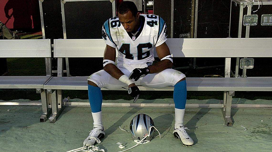 Former Panthers cornerback Rashard Anderson, pictured here in 2001, died Wednesday.