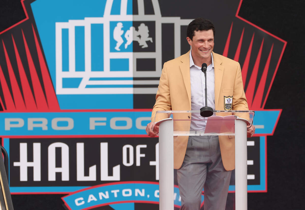 Photos from Canton, OH of Luke Kuechly's induction into the NFL