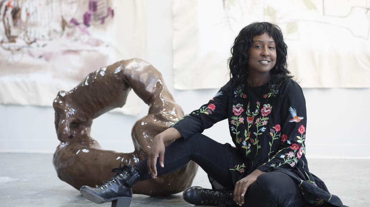 Artist Carmen Neely is one of six artists-in-residence at the McColl Center for Art + Innovation in Charlotte this summer. Neely is a Charlotte native who specializes in abstraction.