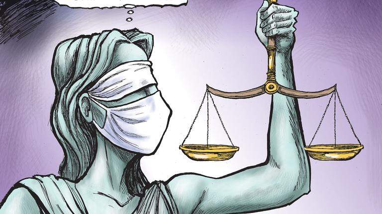 Kevin Siers cartoon: The dangerous epidemic at the Justice Department