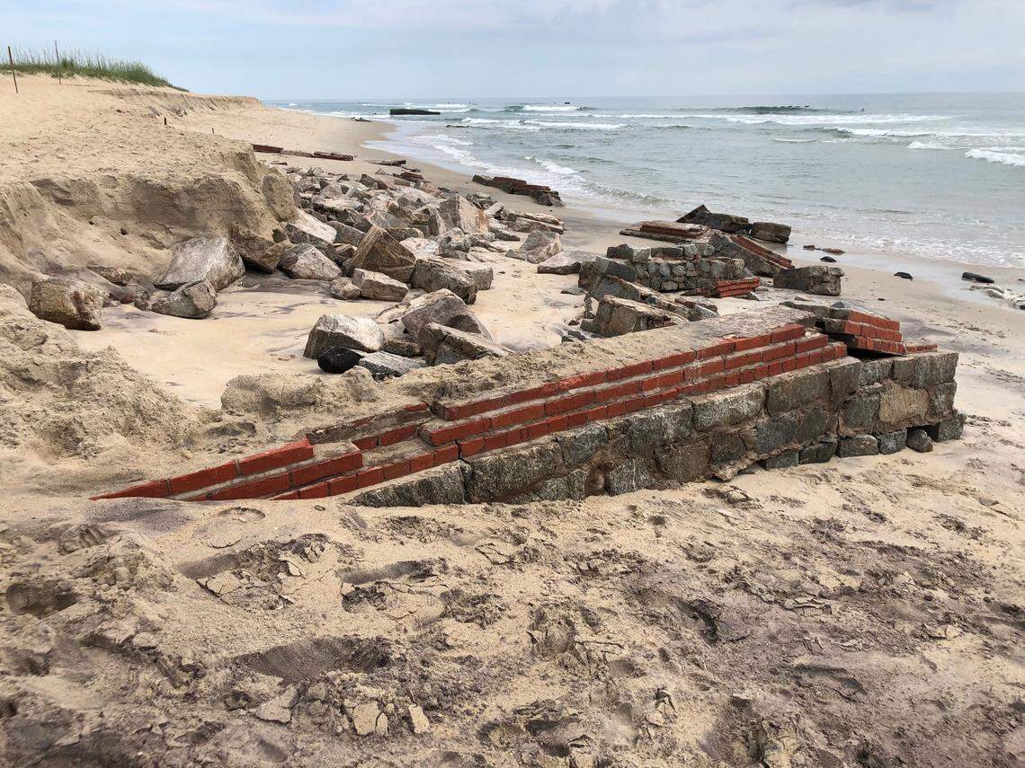 Storm-driven waves frequently uncover shipwrecks on Outer Banks beaches, but severe erosion near Buxton found something completely unexpected days ago: A lost part of the historic Cape Hatteras Lighthouse complex.